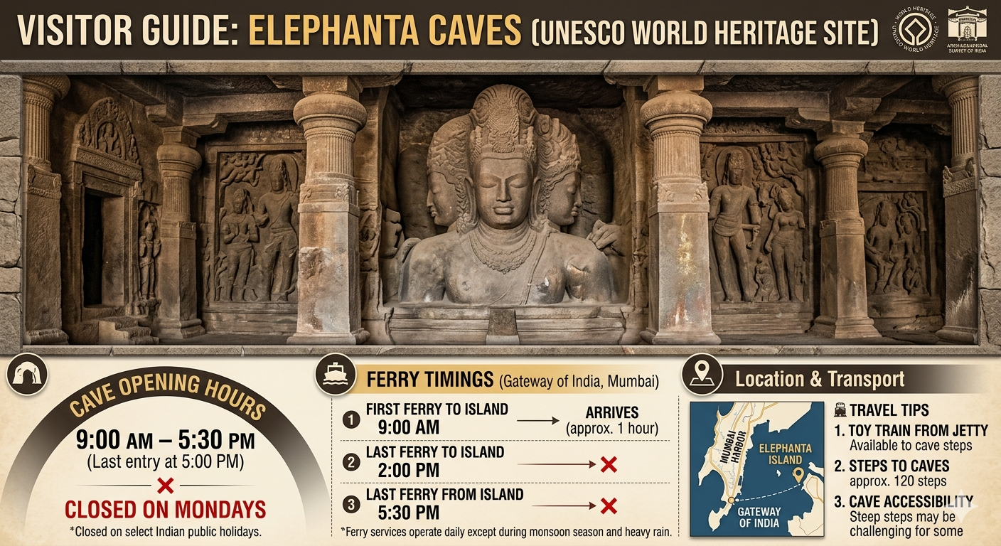 Elephanta caves timings