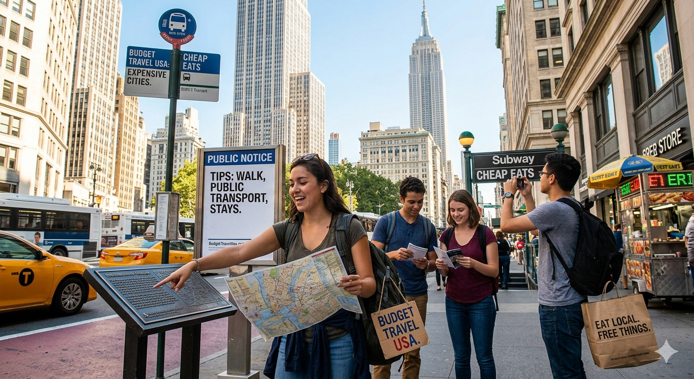 budget travel tips expensive cities usa